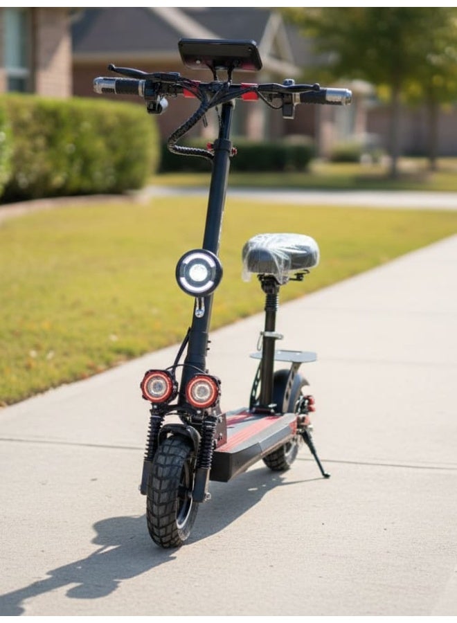NIYAZI, M4, 3000 watt motor  Practical Foldable Electric Scooter with 13Ah Battery, Black - Image 3